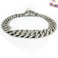 Diamond Dog Chain Neck Ring with Mirror Light Design