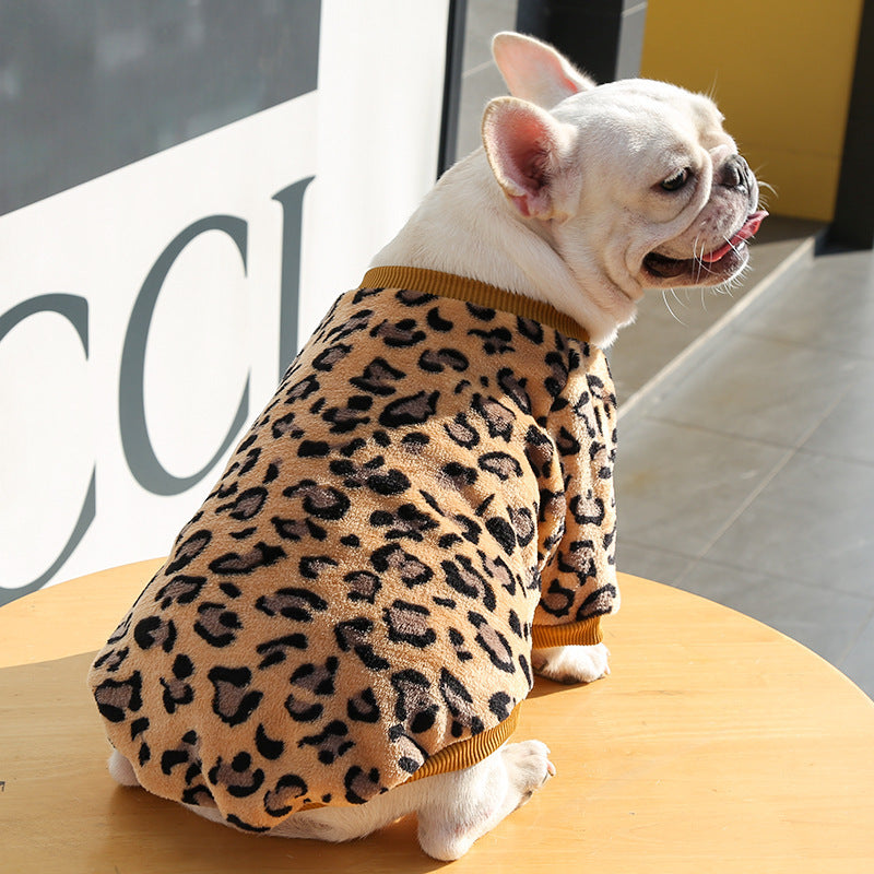 Apex LeopardLuxe™ Fleece Dog Pajamas