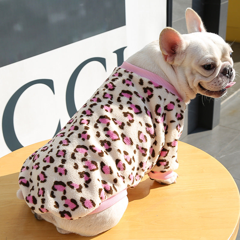 Apex LeopardLuxe™ Fleece Dog Pajamas