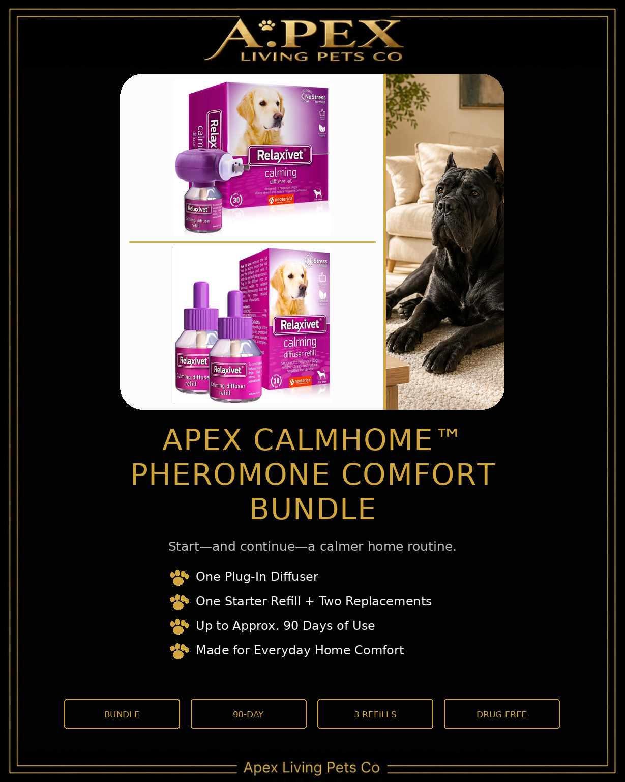 Apex CalmHome complete dog pheromone diffuser bundle product card
