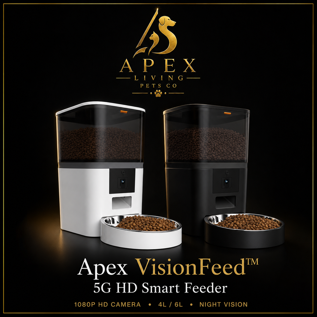 Apex VisionFeed 5G HD Smart Feeder in white and black