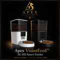 Apex VisionFeed 5G HD Smart Feeder in white and black