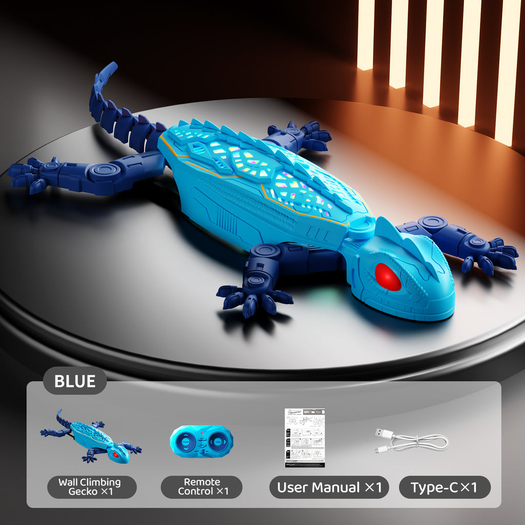 Blue Apex TechCrawler™ wall-climbing interactive lizard cat toy
