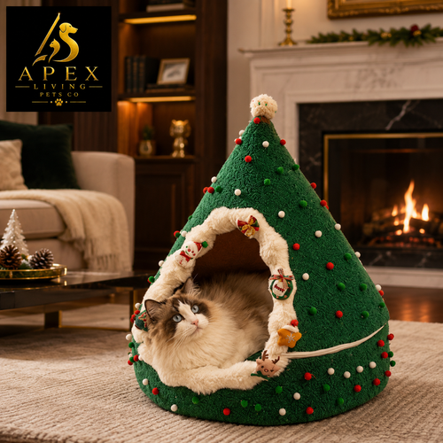 Apex EvergreenNest™ Christmas Tree Cat Hideaway Apex Living Pets Co