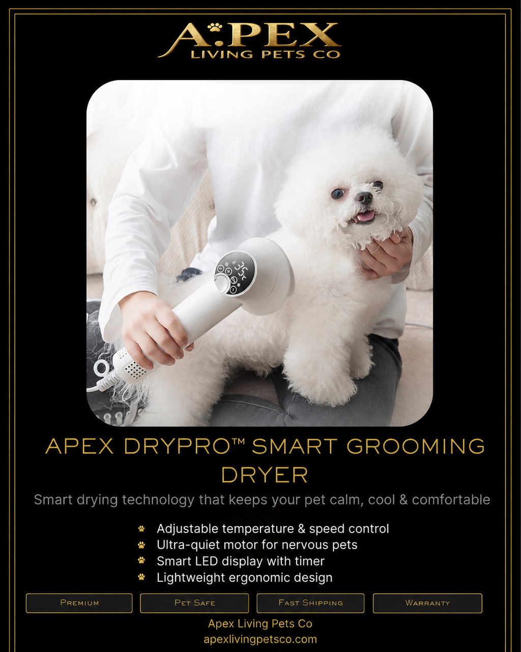 Apex DryPro smart grooming dryer product image