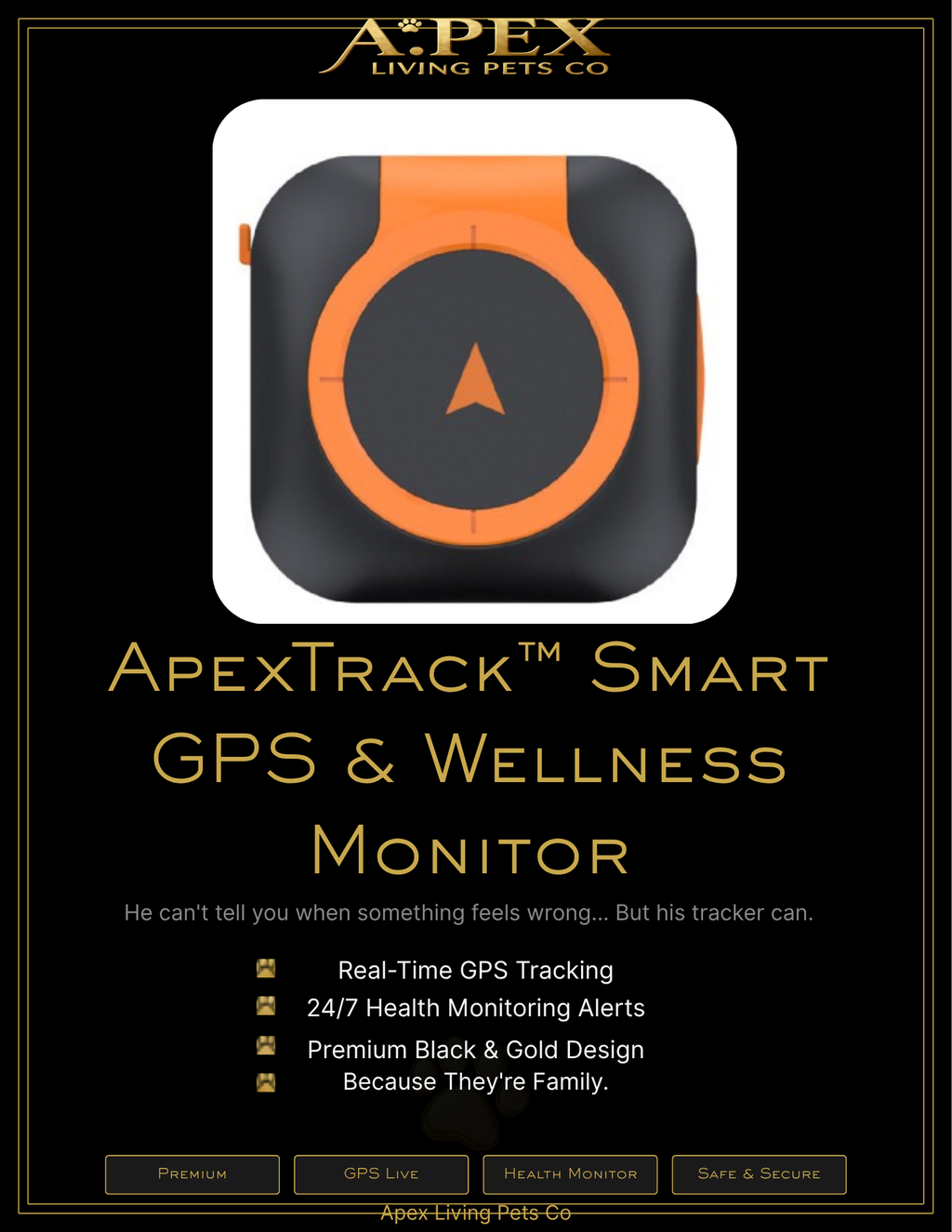 ApexTrack™ Smart GPS & Wellness Monitor