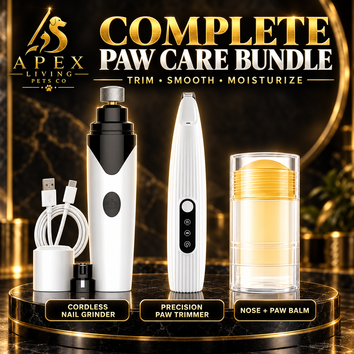 Apex PawPerfect™ 3-Piece Paw Care Bundle Apex Living Pets Co