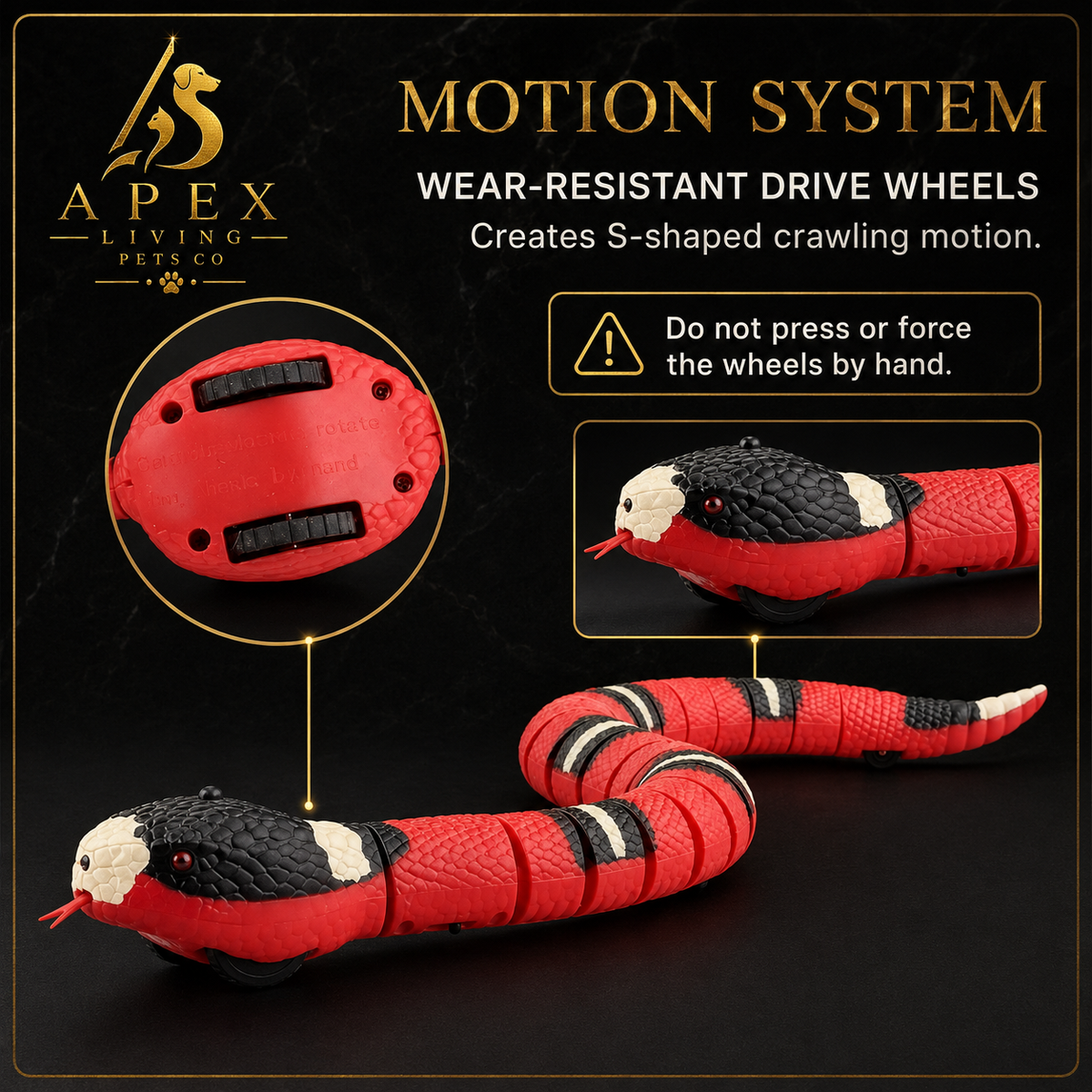 Apex Serpent™ Interactive Cat Snake Toy Apex Living Pets Co