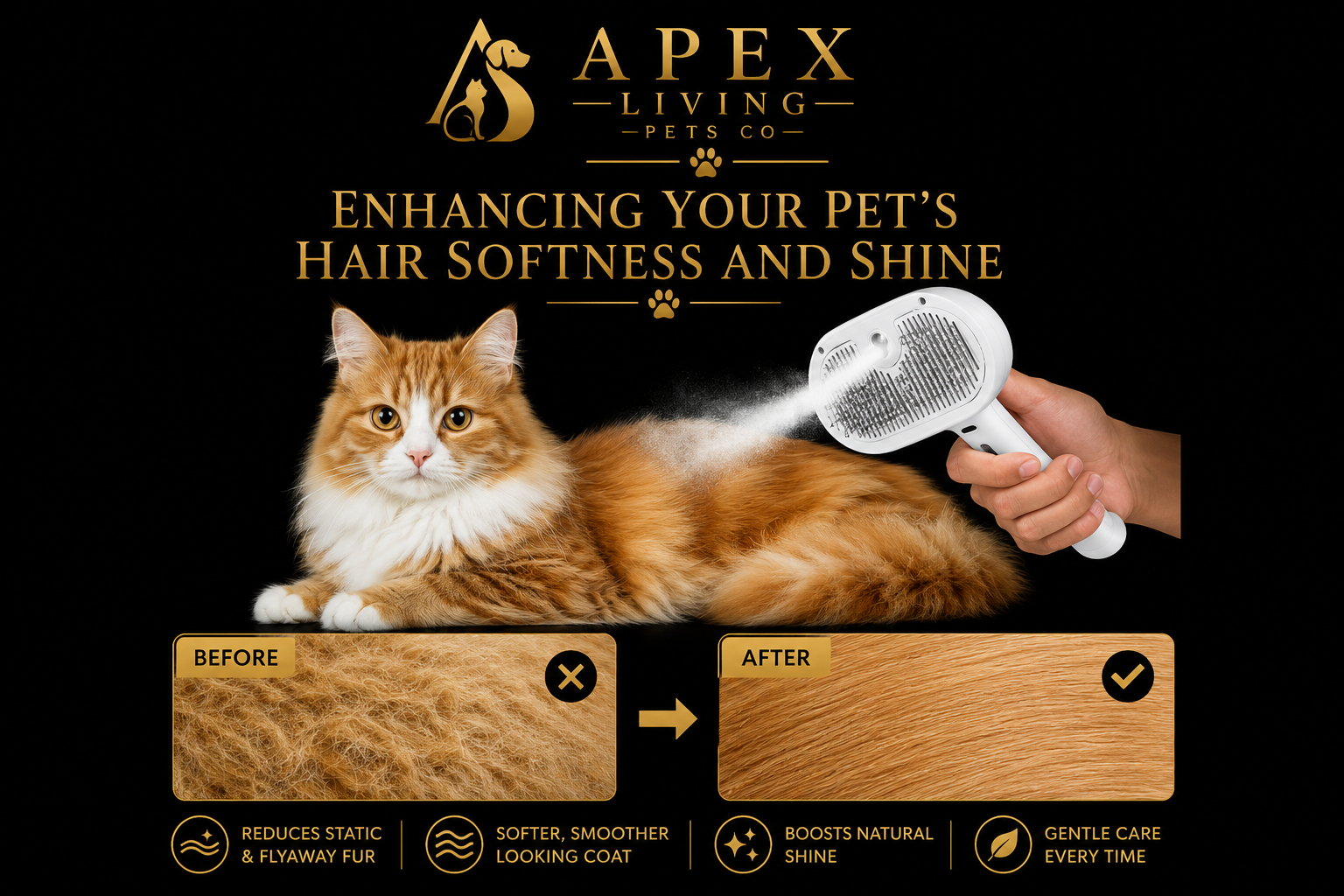 Apex CoatCare™ 3-in-1 Brush