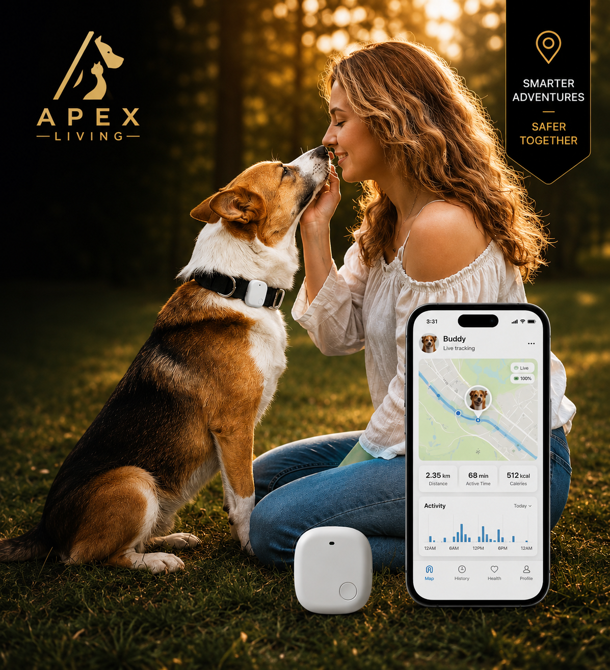 ApexTrack™ Smart GPS & Wellness Monitor