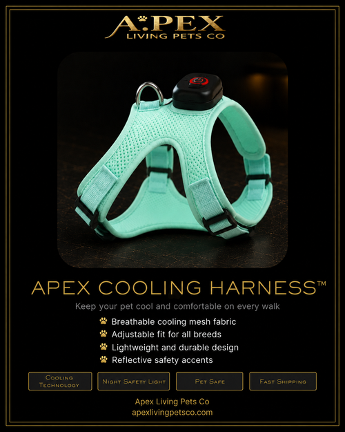 Apex ChillFlow cooling harness for warm-weather dog walks